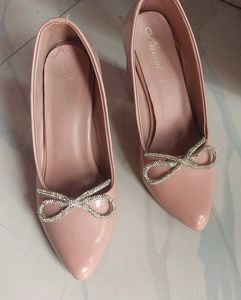 nude pink long heels