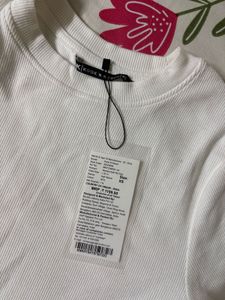 Classic Ribbed White T-Shirt