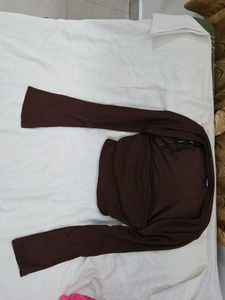 Nuon(Westside) Chic Brown Long Sleeve Cropped To