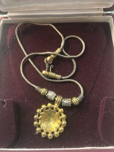 Ganesha Pendant dual tone Necklace