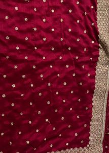Sequin Maroon Saree