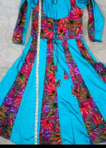 Beautiful Blue Floral Gown
