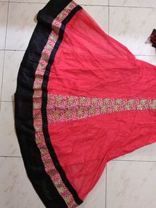 Beautiful Pink &amp; Red Ethnic Dress