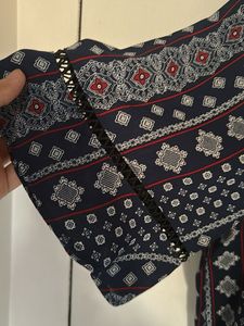 Bohemian Print Short Sleeve Top