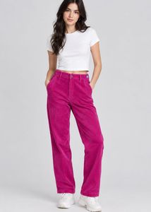 Vibrant Pink Corduroy Pants