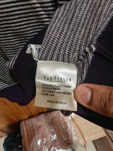 Men's Striped V-Neck Sweater