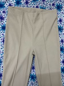 Beige Flared Trousers by Max