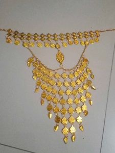 Arabic Gold Coin Face Veil Mask