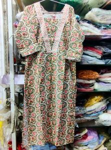 Chic Floral Print Kurta Set