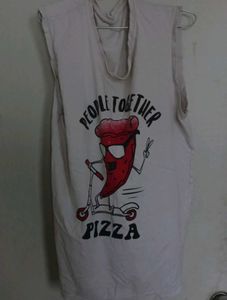 Funny Pizza Graphic Sleeveless T-Shirt