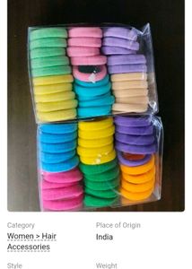Colorful Hair Ties Scrunchies Set - 60 Pieces