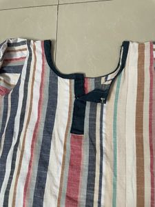 Striped Linen Top &amp; Pants Set
