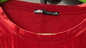 Red Puff Sleeve T-Shirt