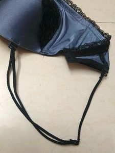 Elegant Blue Lace Bra and Panty Set