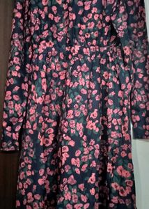 Floral Print Long Sleeve Dress