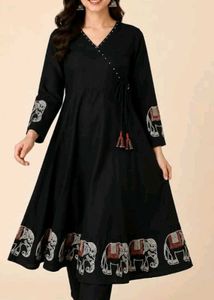 2 black suit , kurti combo