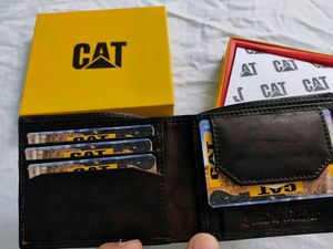 CAT LEATHER WALLET ( BROWN )