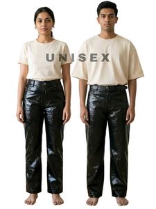 Unisex Black Patent Trousers Mint Condition