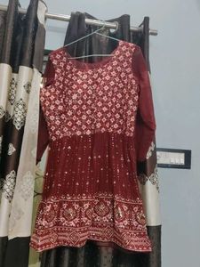 Maroon Sequinned Lehenga Choli