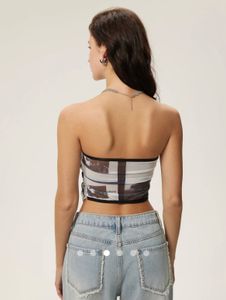 Savana Graphic Mesh Tube Top – Size S