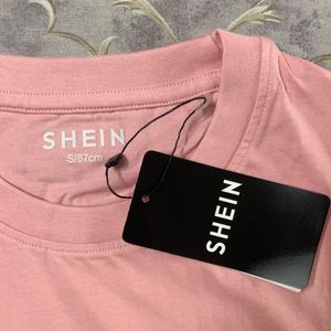 Shein Pink Graphic Print Tee