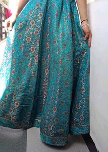 Beautiful Teal Brocade lehnga