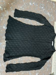 Black Knit Sweater full new without tag
