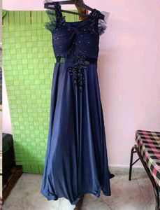 Elegant Navy Blue Gown