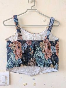 Floral Print Corset Top