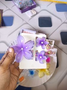 Cute Hair Accessories &amp; Nail Set