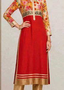 Vibrant Floral Print Kurta Set