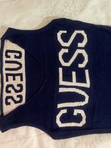 Blue Fitted Knitted Top