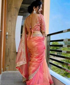 A timeless addition to your ethnic wear pink saare
