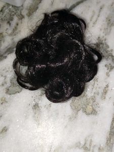 Black Curly Hair Bun