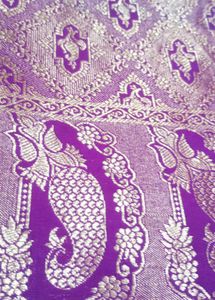 Vibrant Purple Silk Sare free blouse