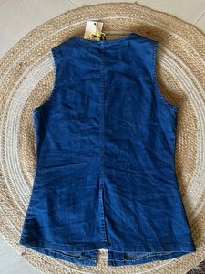 Denim Sleeveless Vest Top