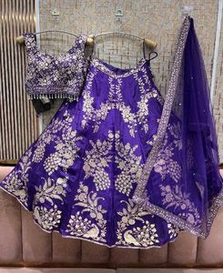 Royal Purple Embroidered Lehenga Choli