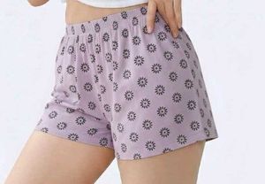 Floral Print White Shorts