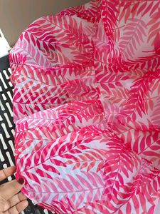 Leaf Print Maxi Dress