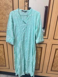 OFFER❗️❗️Sea Green Embroidered Kurta