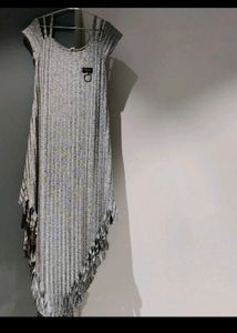 Unique Ribbed Asymmetrical Dress