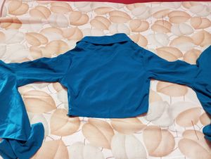 Blue Crop Top