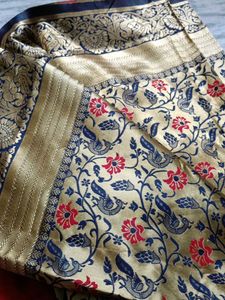 new  Peacock Motif Saree.... fresh saree