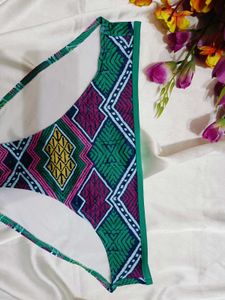 🇳🇿💫🎀Vibrant Geometric Print Thong Panty