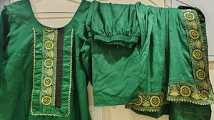 Green Kurta Set with beautiful dupatta