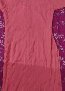 Pink Kurta Set with Maroon Pants
