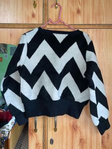 Chevron Knit Wrap Top