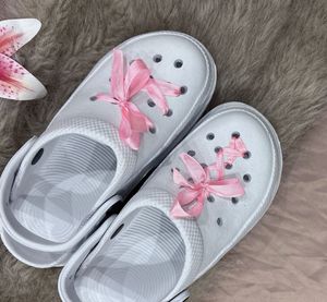 y2K cute ribbon crocs
