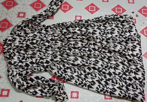 Chic Black & White Print Dress