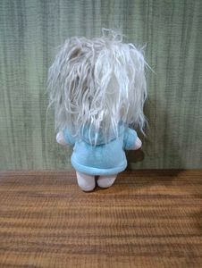 Cute Plush Doll with Blue Hoodie